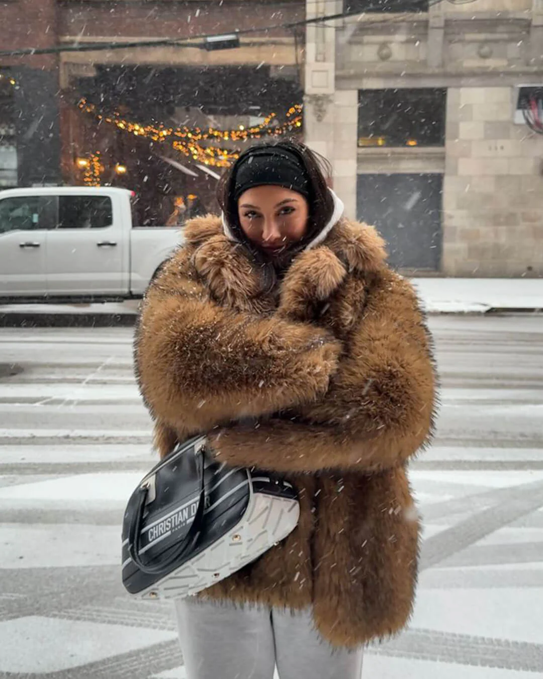 Carissa Faux Fur Coat - Image 9