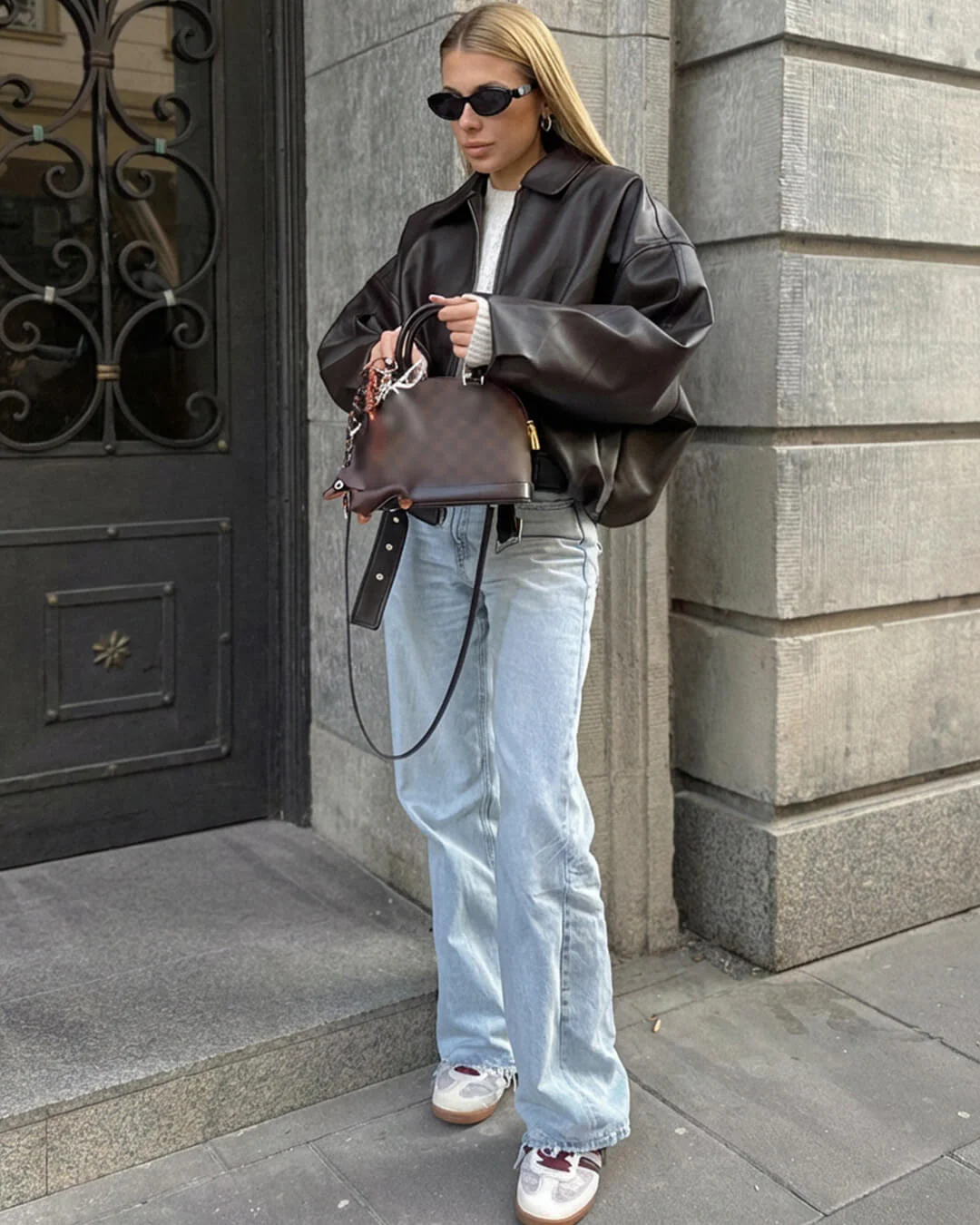 Caroline Vegan Leather Jacket - Image 5