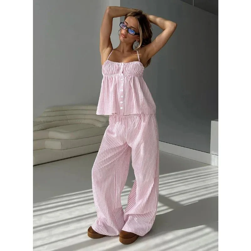 Catalina Striped Sleeveless Pajama Set