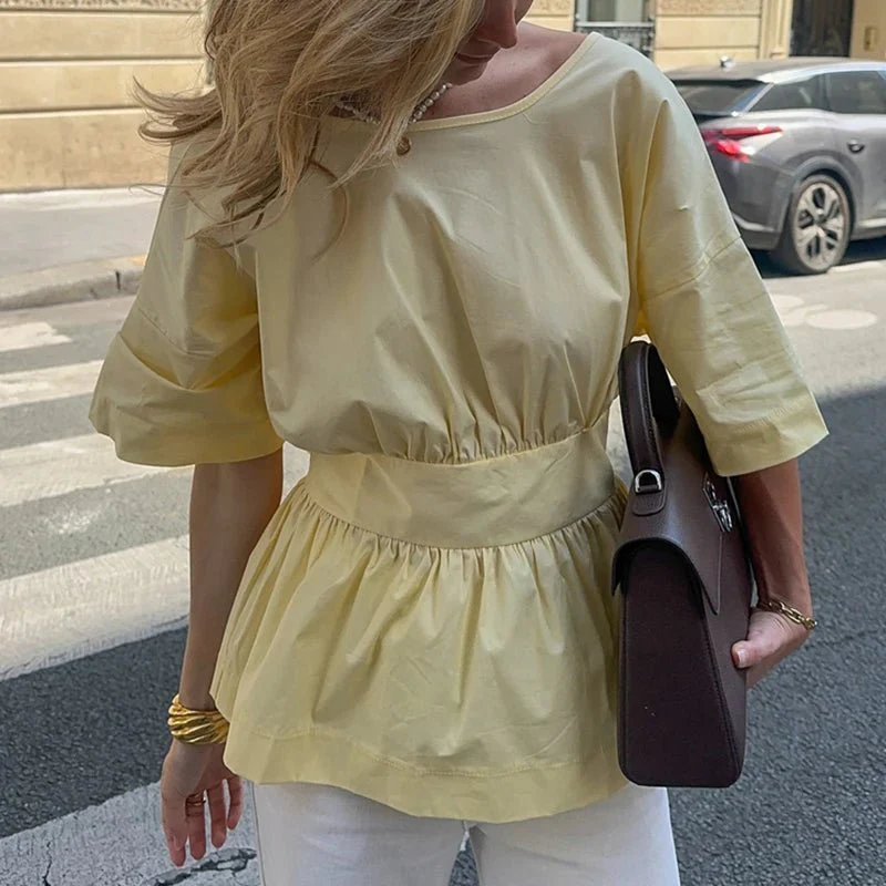 Cecile Ruffled Backless Blouse - Image 3