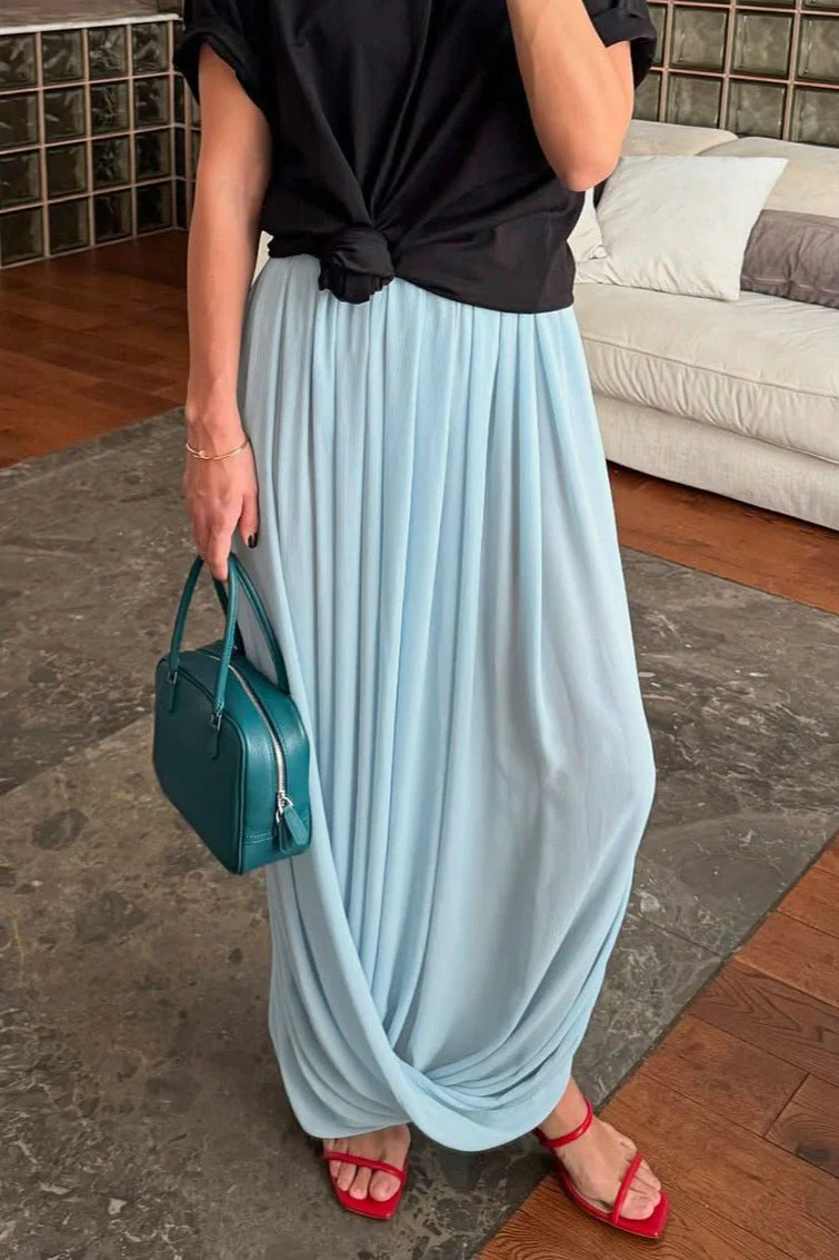 Celeste Chiffon Flowing Maxi Skirt - Image 4