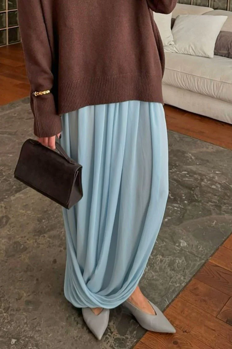 Celeste Chiffon Flowing Maxi Skirt - Image 5