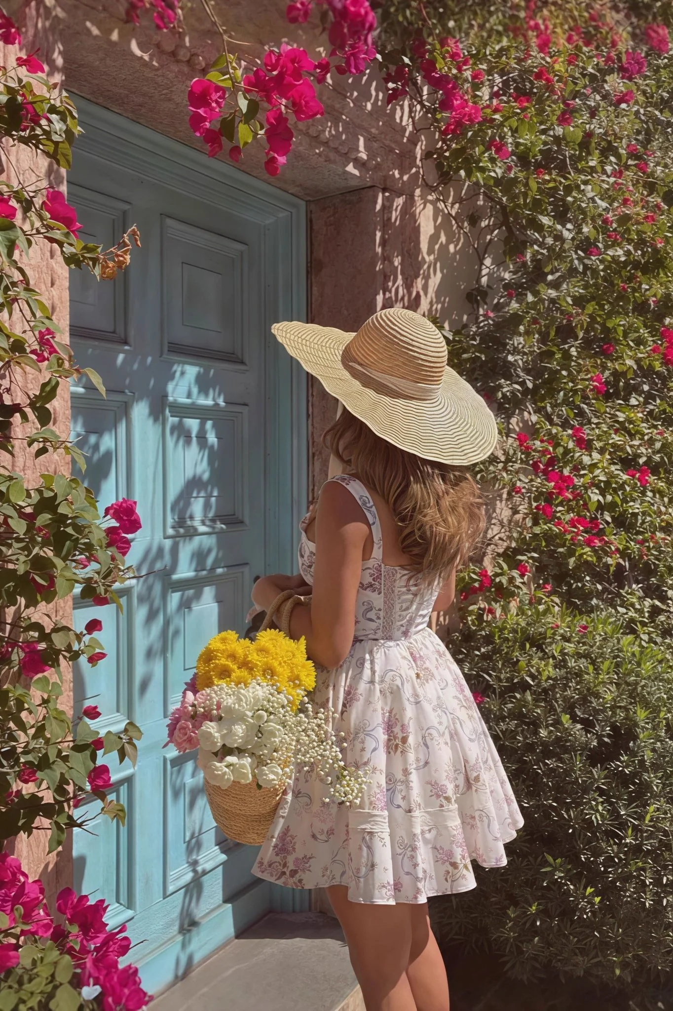Celeste Floral Lace Spaghetti Strap Vacation Dress - Image 2