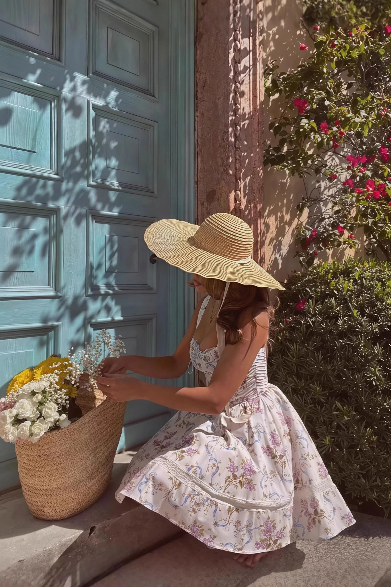 Celeste Floral Lace Spaghetti Strap Vacation Dress - Image 3