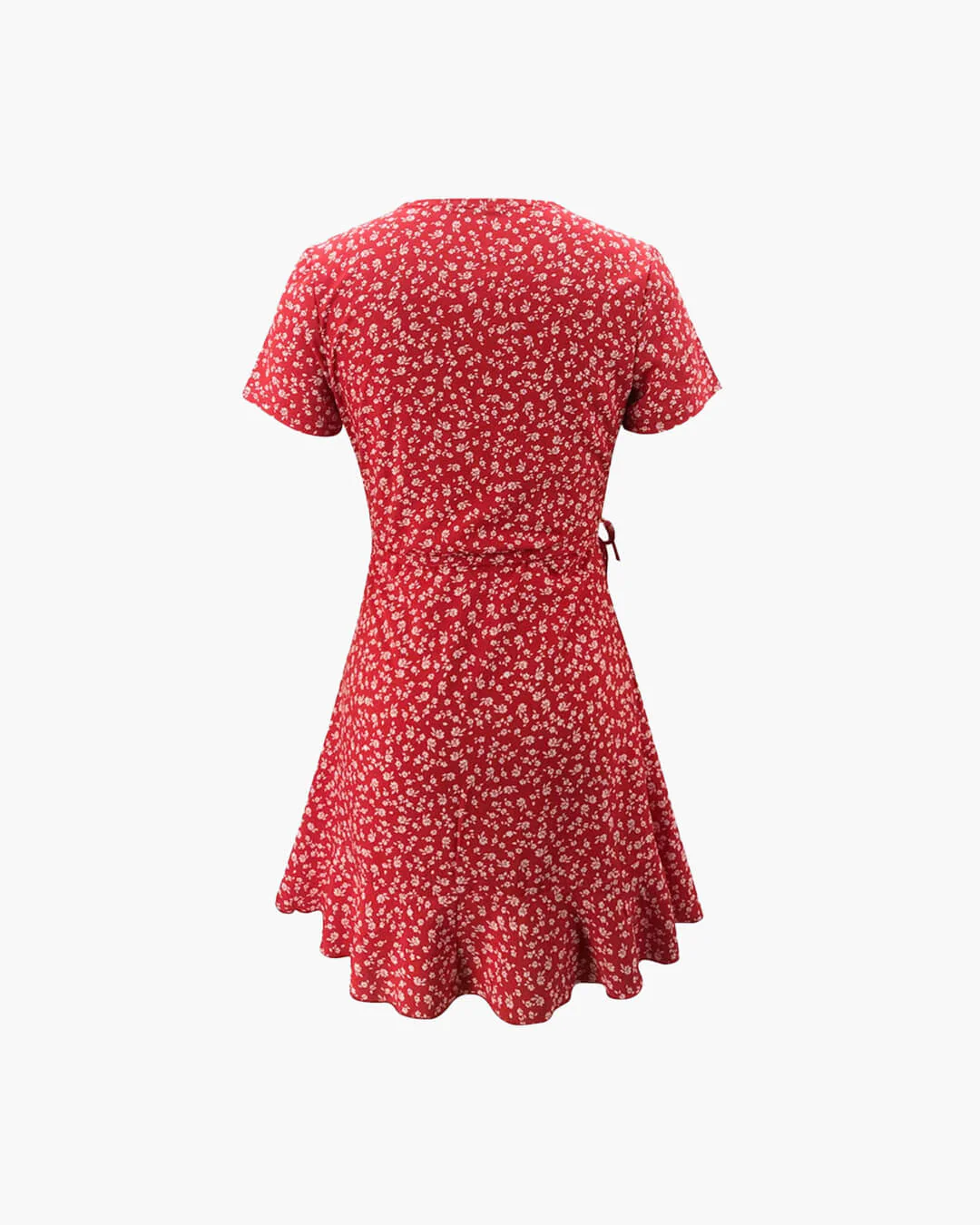 Celeste Floral V-Neck A-Line Mini Dress - Image 8