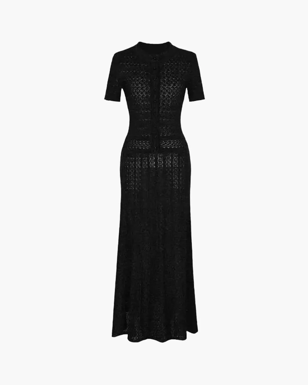Celeste Half Button Knitted Midi Dress - Image 2