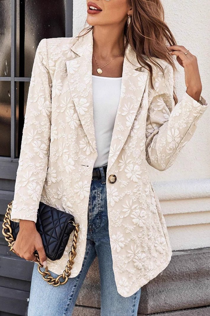 Celeste Jacquard Single Button Blazer - Image 2