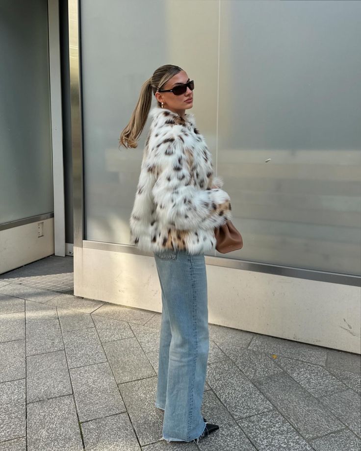 Celeste Leopard Faux Fur Coat - Image 2