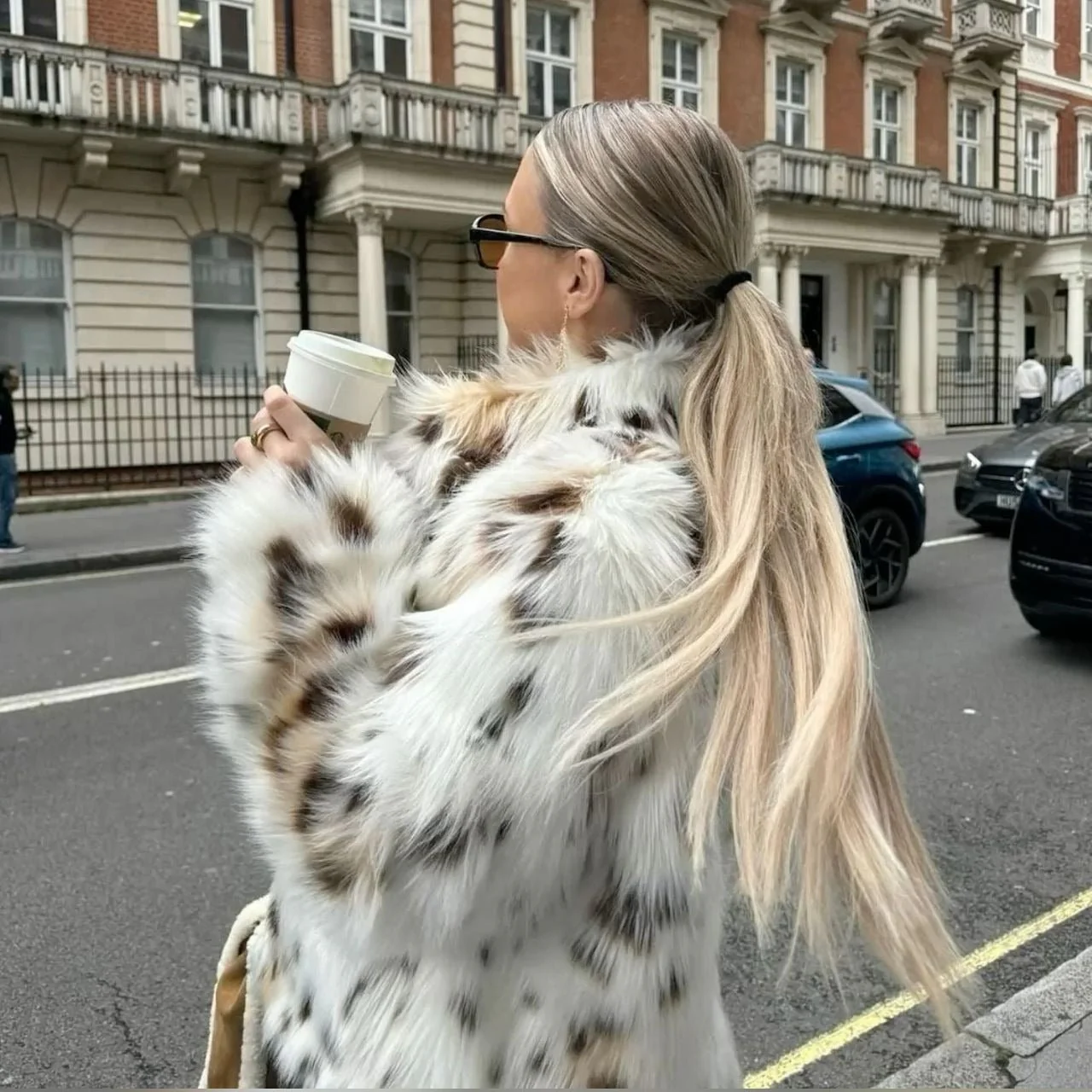Celeste Leopard Faux Fur Coat - Image 3