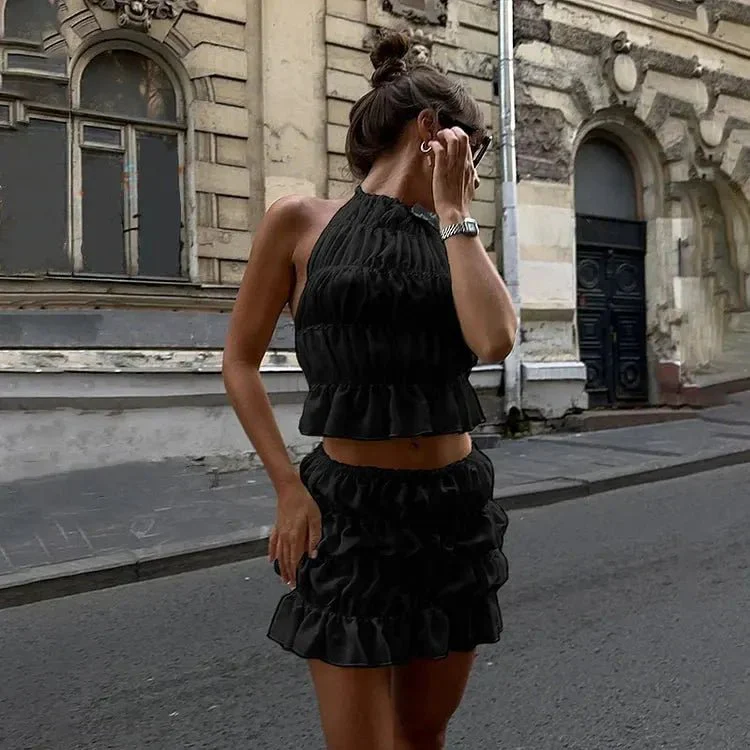 Celeste Pleated Backless Two-Piece Set - Image 5