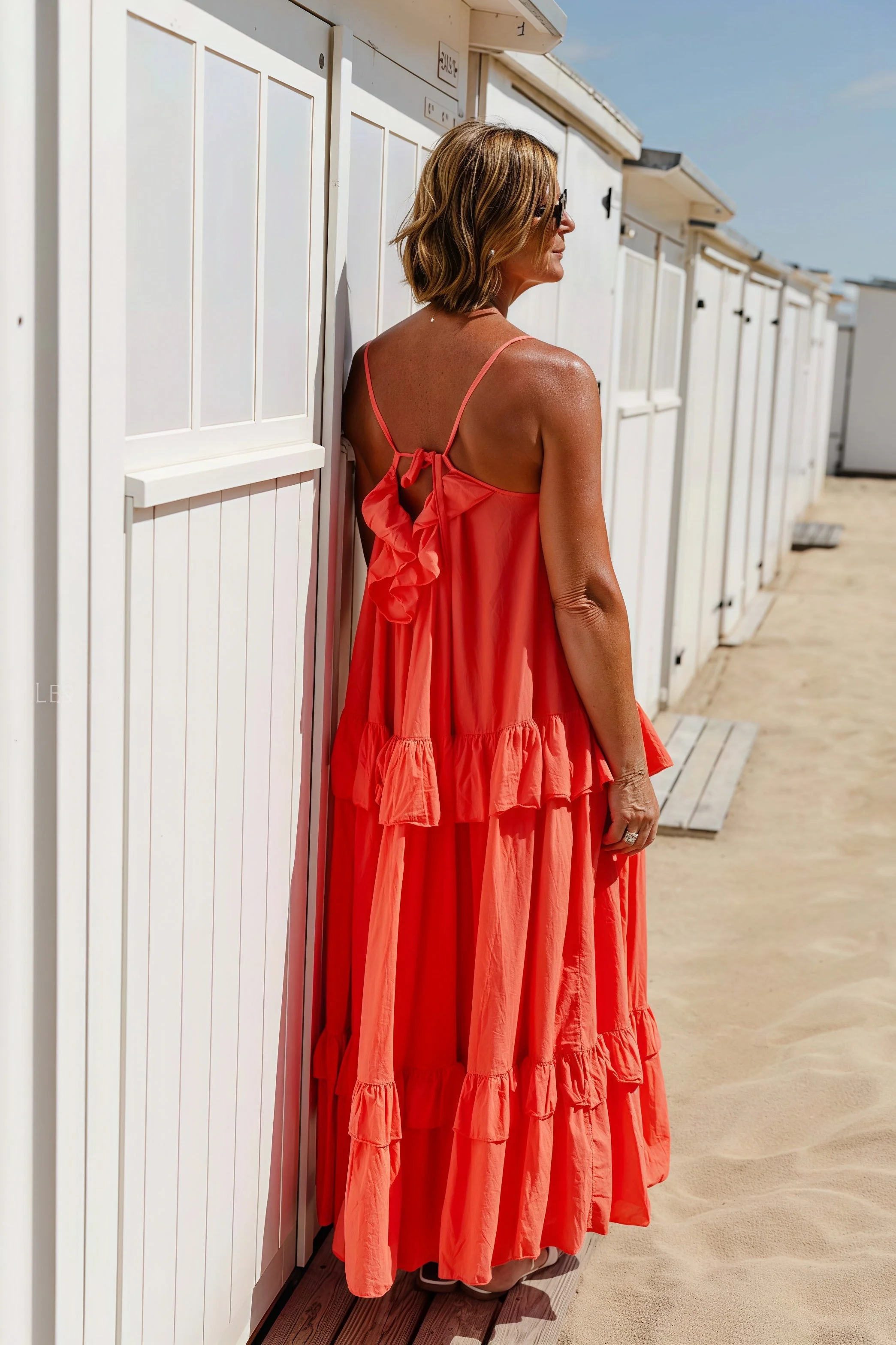 Celeste Ruffle Hem Beach Maxi Dress - Image 4
