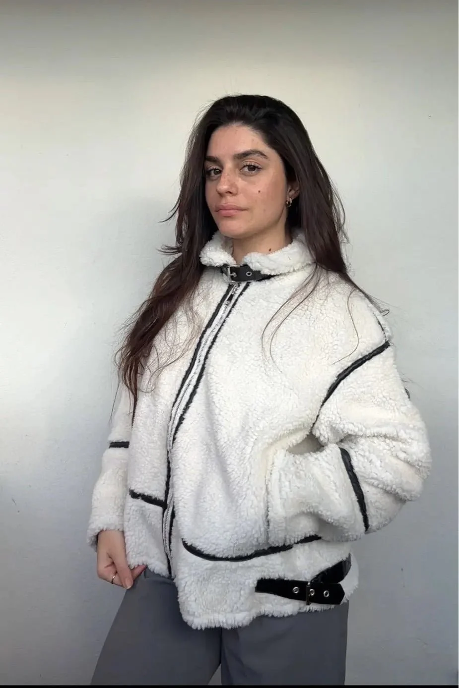 Chantal Boucle Bomber Jacket - Image 2