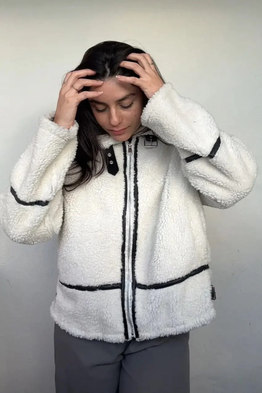 Chantal Boucle Bomber Jacket - Image 3