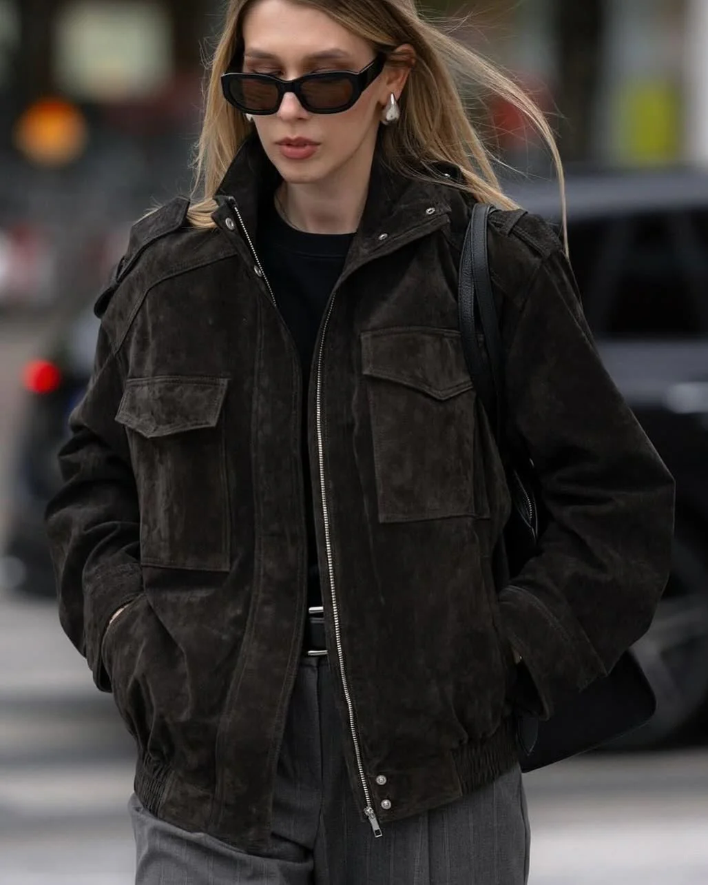 Charice High-Neck Suede Jacket - Image 8