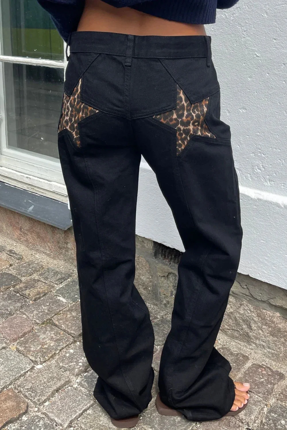 Charlize Star Patchwork Color-Block Jeans - Image 12