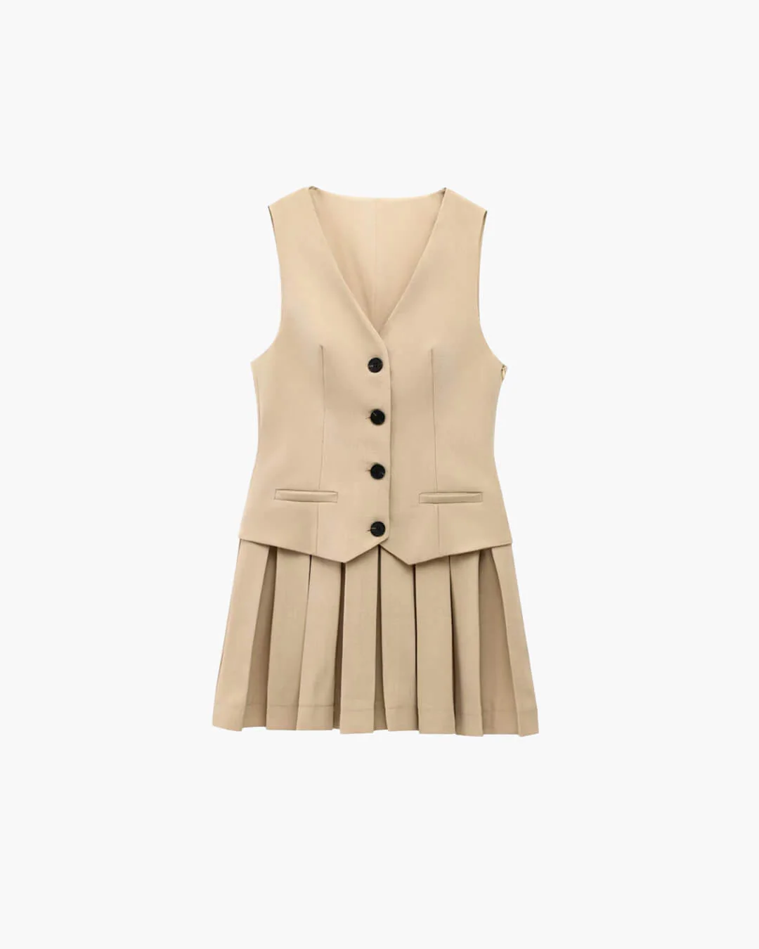Cheryl Sleeveless Pleated Mini Dress - Image 3