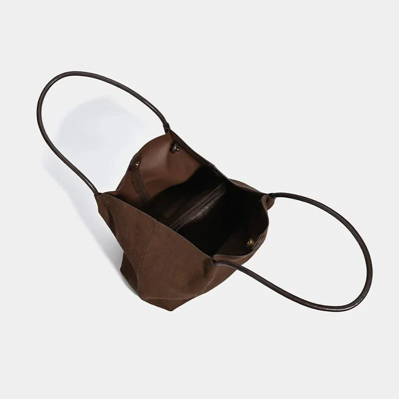 Cheska Suede Tote Bag with Pouch - Image 4