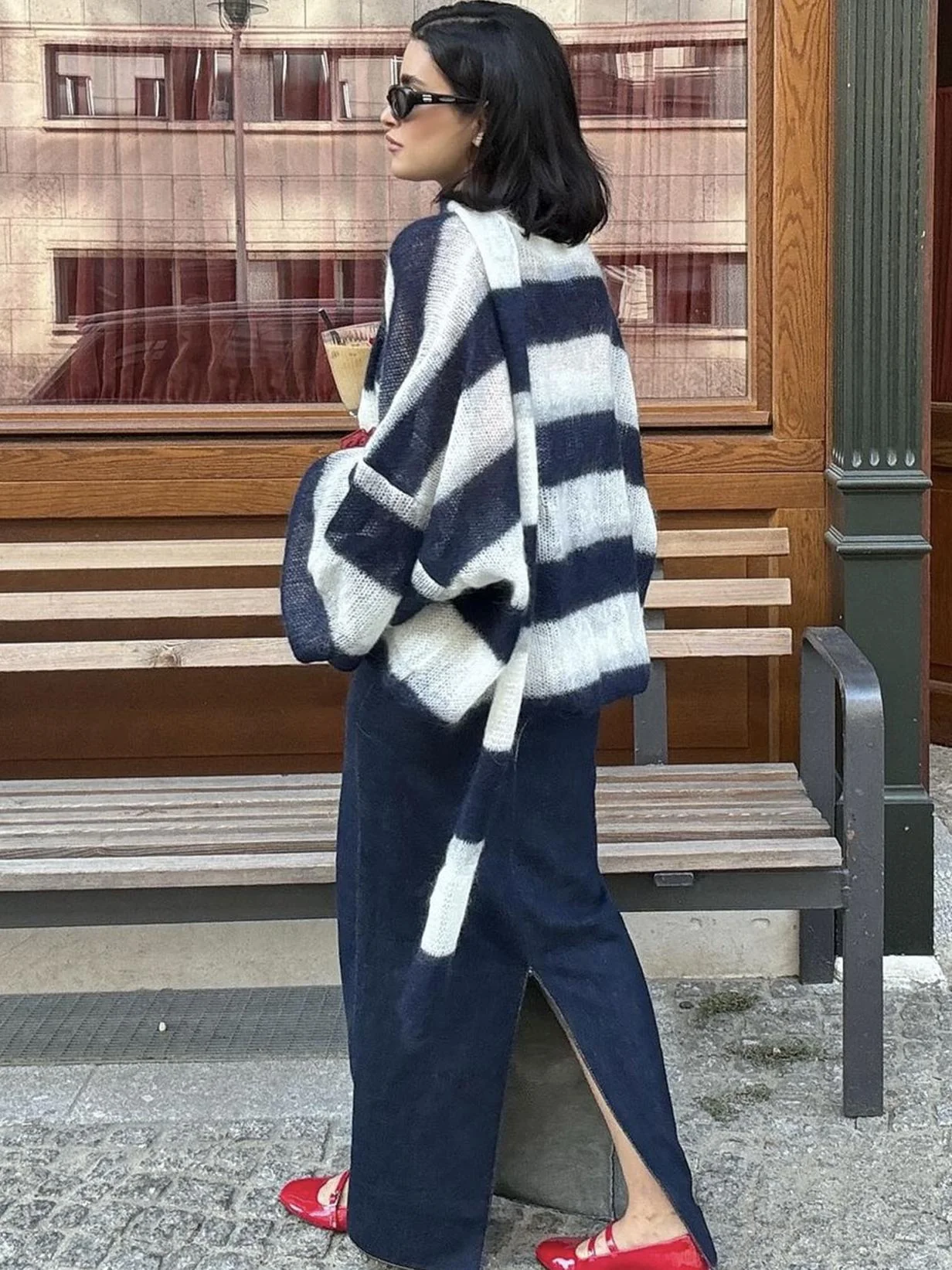 Christel Loose Striped Cardigan - Image 5
