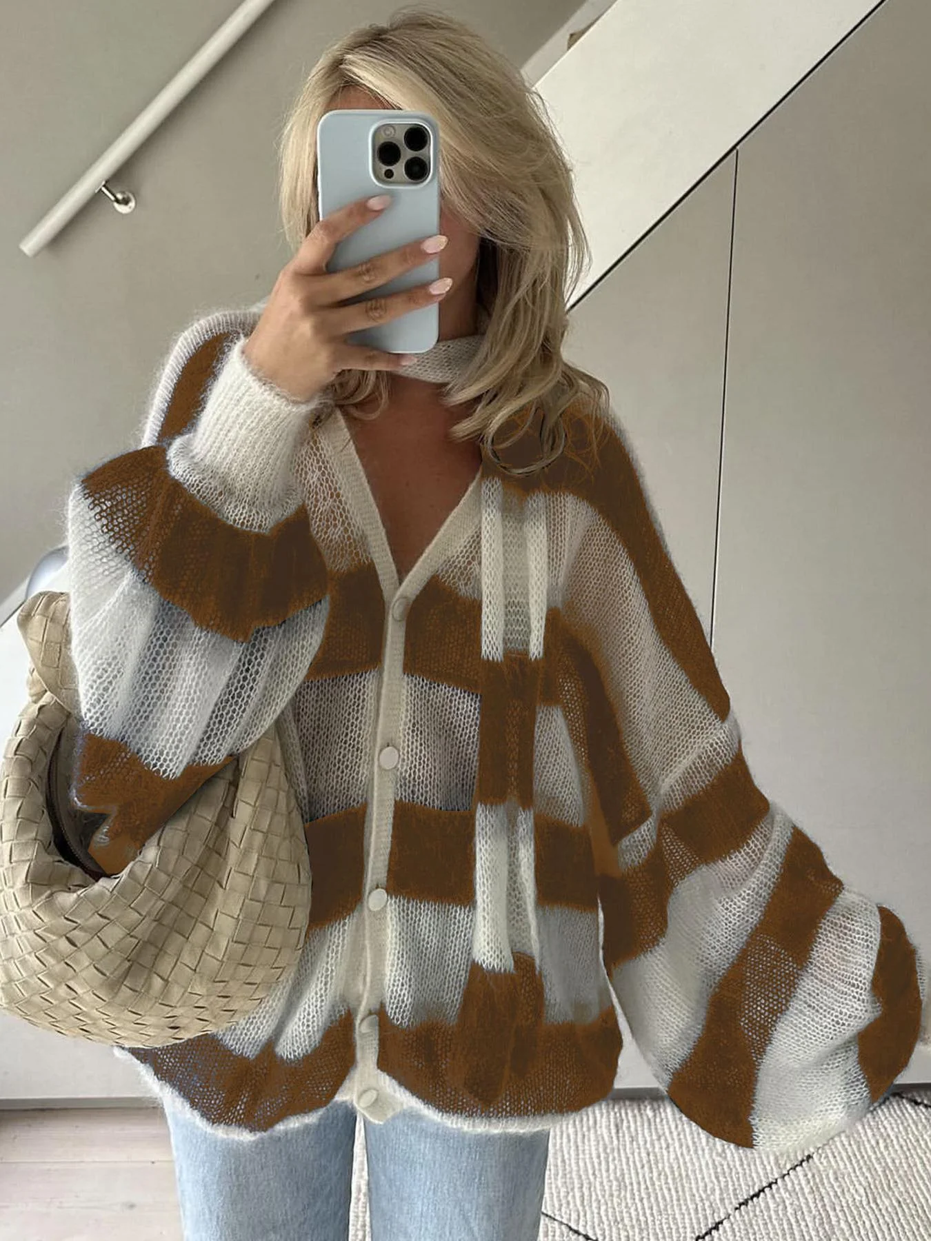 Christel Loose Striped Cardigan - Image 8