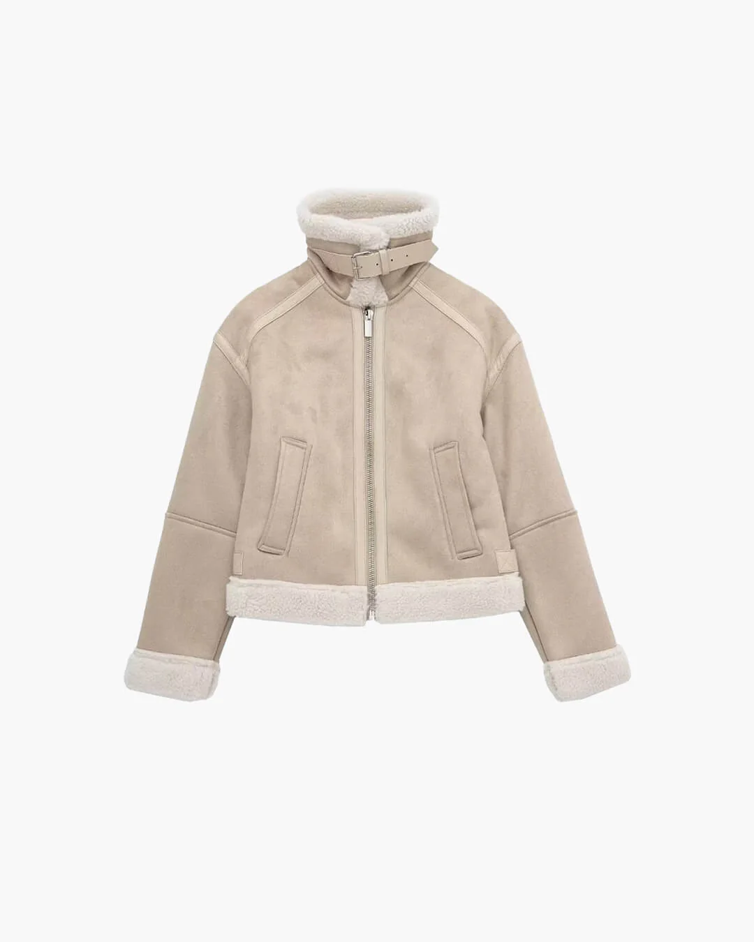 Cindy Suede Faux Fur Jacket - Image 4