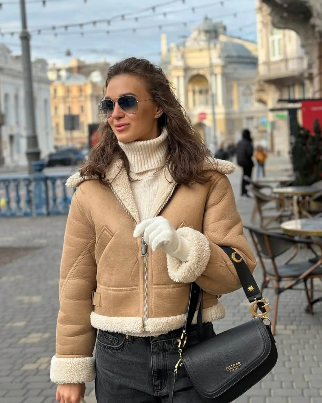Cindy Suede Faux Fur Jacket - Image 8