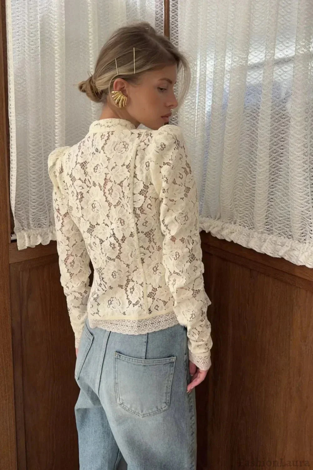 Claire Elegant Lace Blouse - Image 7