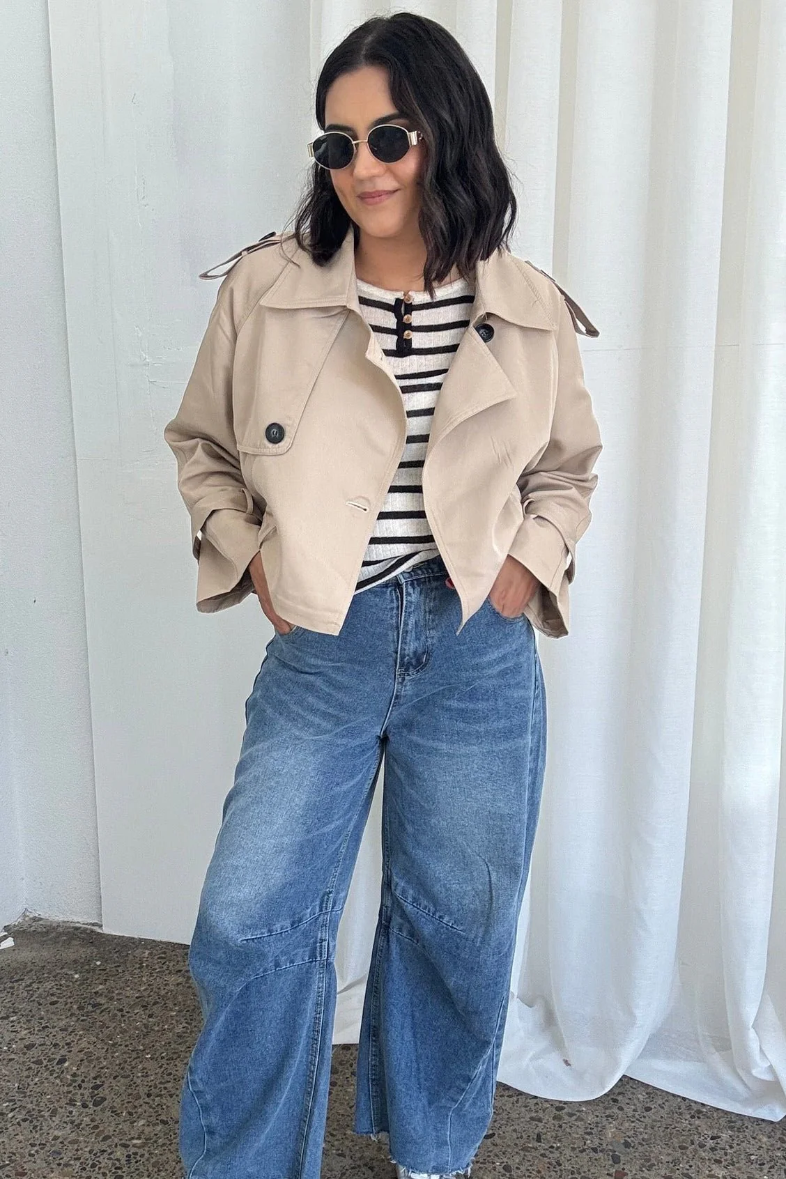 Clarisse Short Trench Coat - Image 9