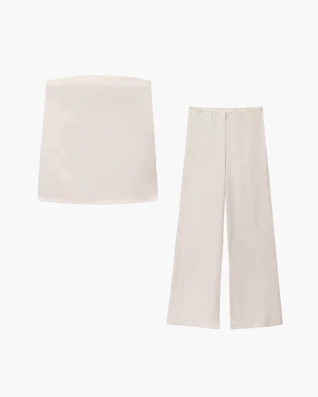 Claudine Satin Bandeau Pants Suit - Image 2