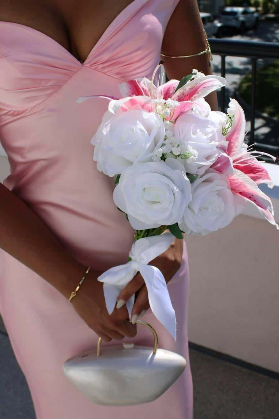 Clea Satin Off the Shoulder Maxi Dress - Image 7