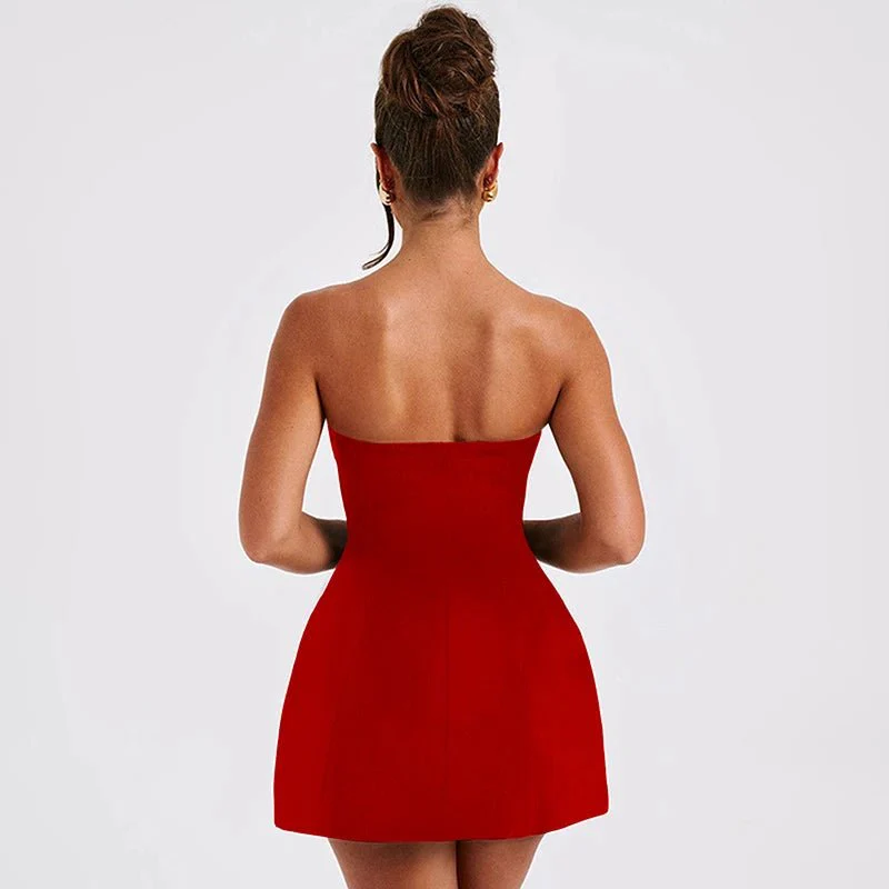Colby Cinched Waist Strapless Mini Dress - Image 6
