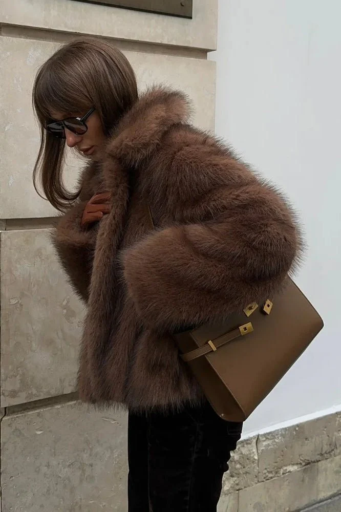 Colette Faux Fur Short Coat - Image 2