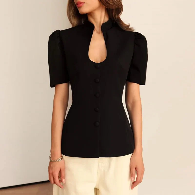 Collette Stand Collar Top - Image 5