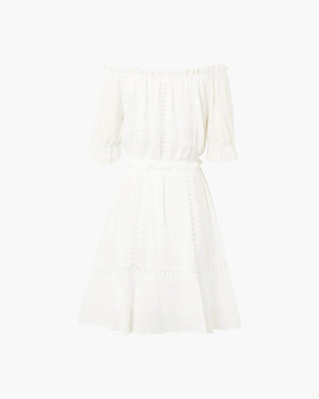 Connie Swiss Dot Ruffled Crop Top Skirt Set - Image 9