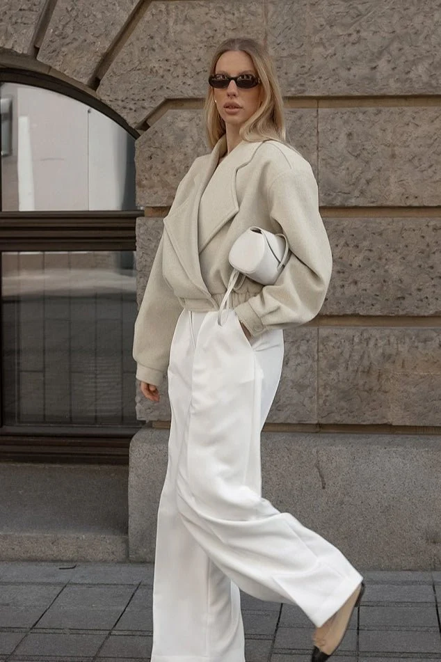 Courtney Lapel Elastic Waistband Coat - Image 3