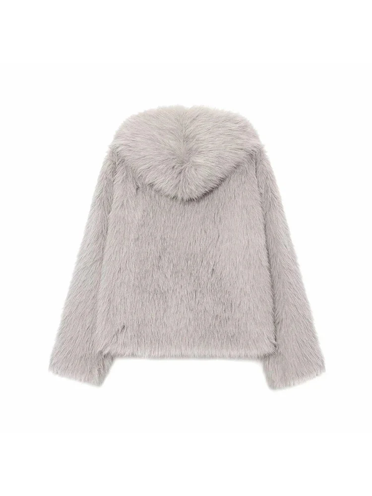 Dana Faux Fur Hooded  Jacket - Image 9