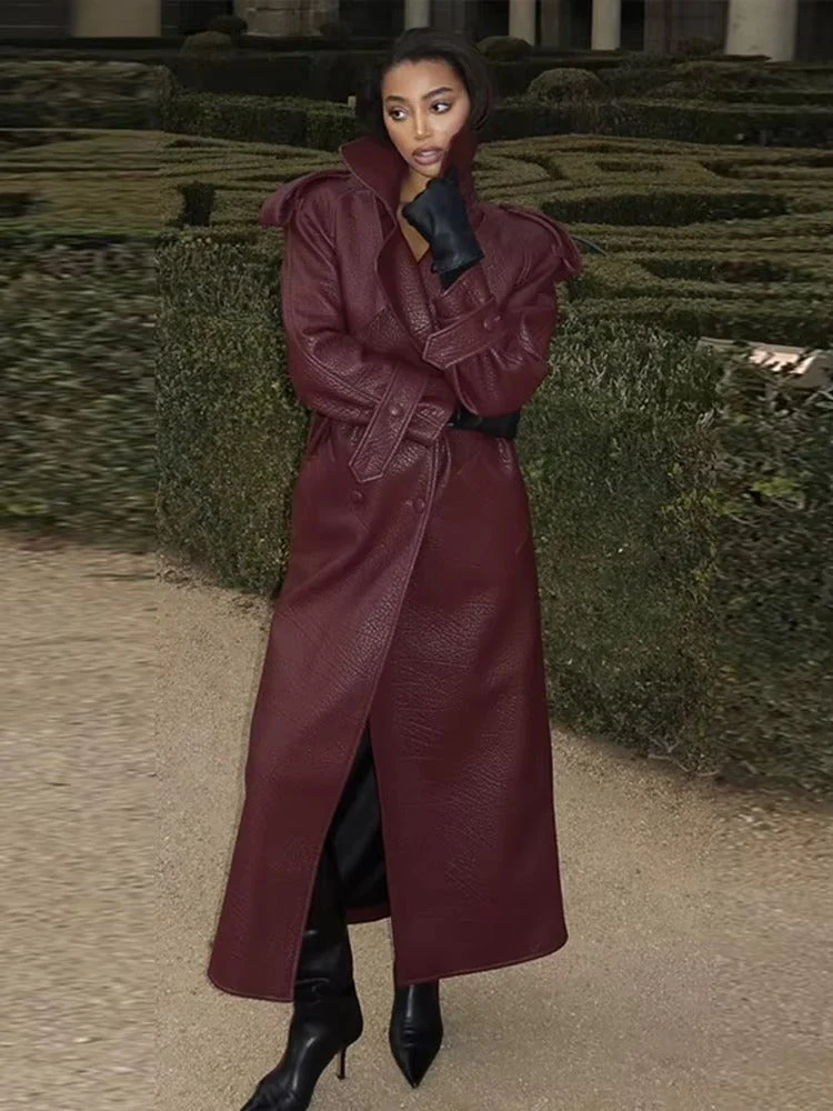 Danica Long Leather Jacket - Image 12