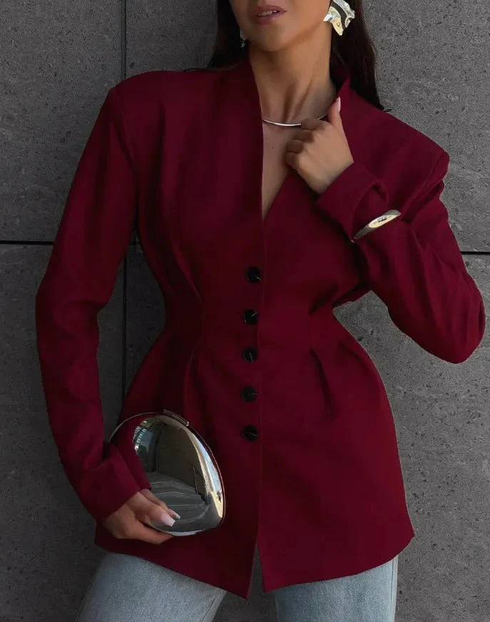 Daniela Cinched Collarless Blazer - Image 6