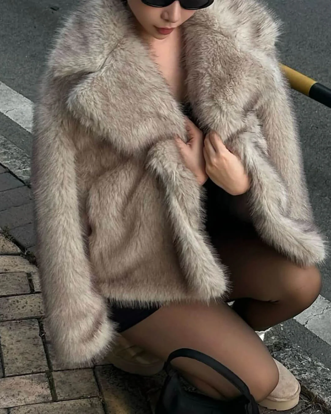 Darcy Mid-Length Fluffy Jacket - Image 2