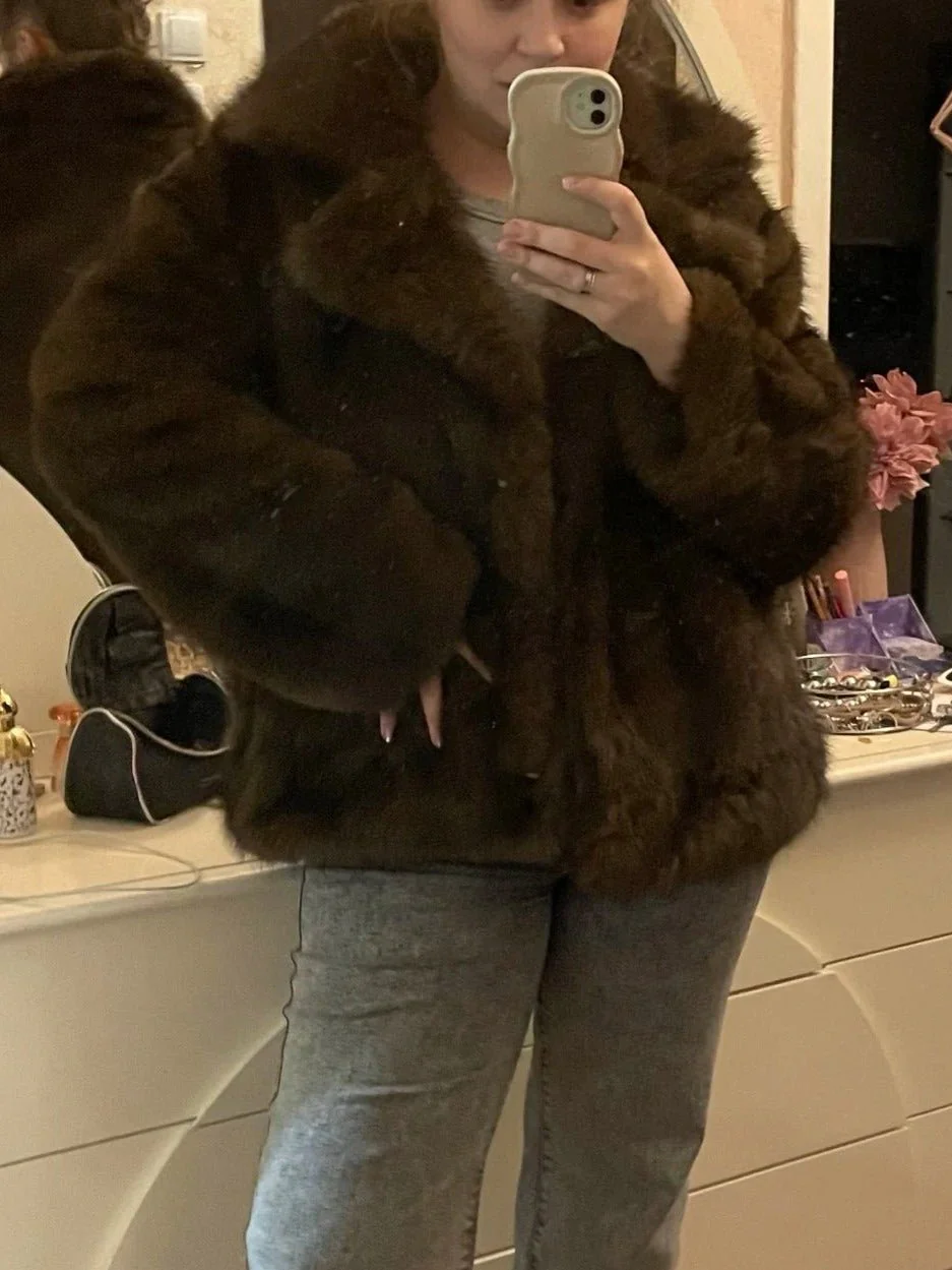Darcy Mid-Length Fluffy Jacket - Image 9