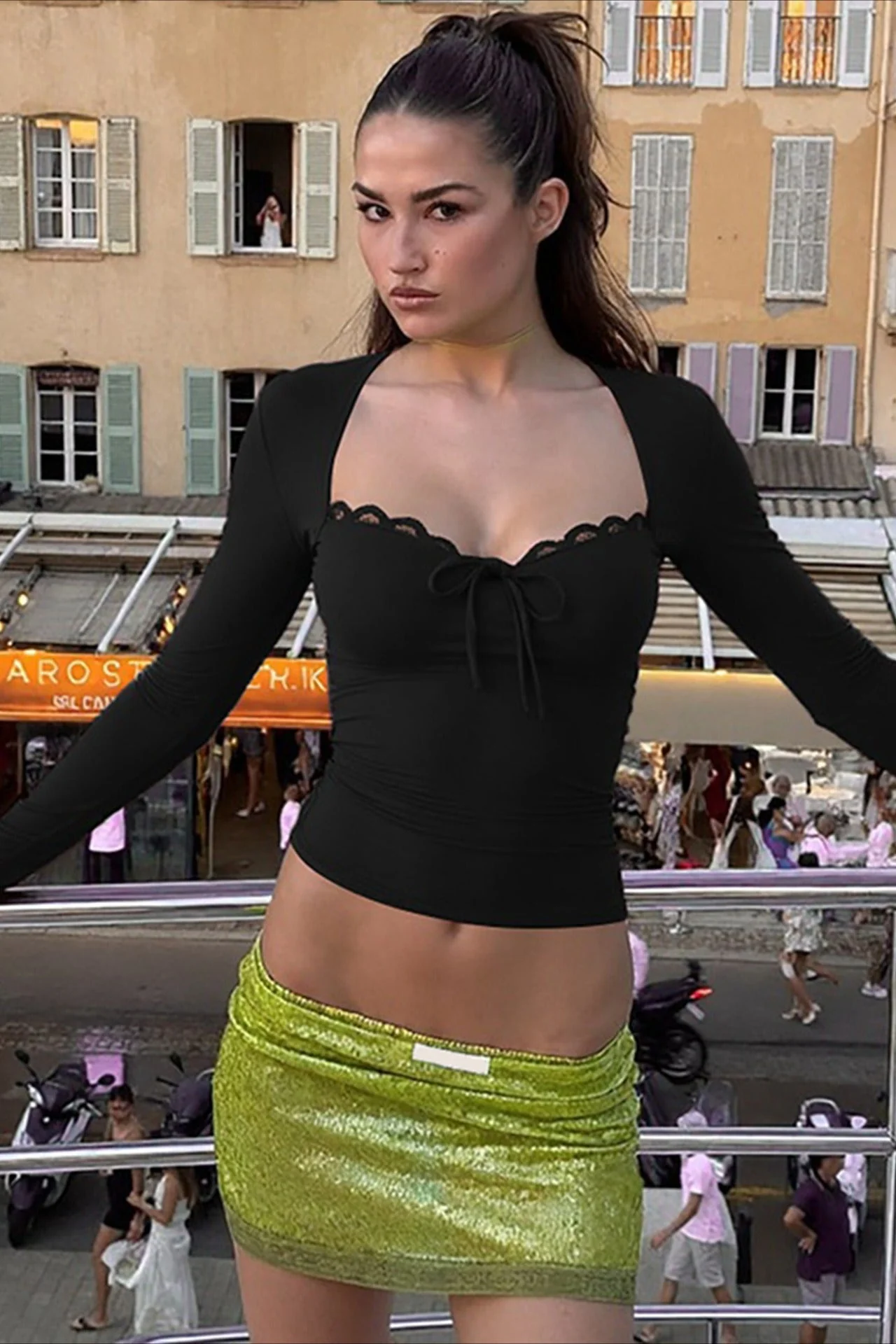 Dayanara Long Sleeve Slim Fit Top - Image 9