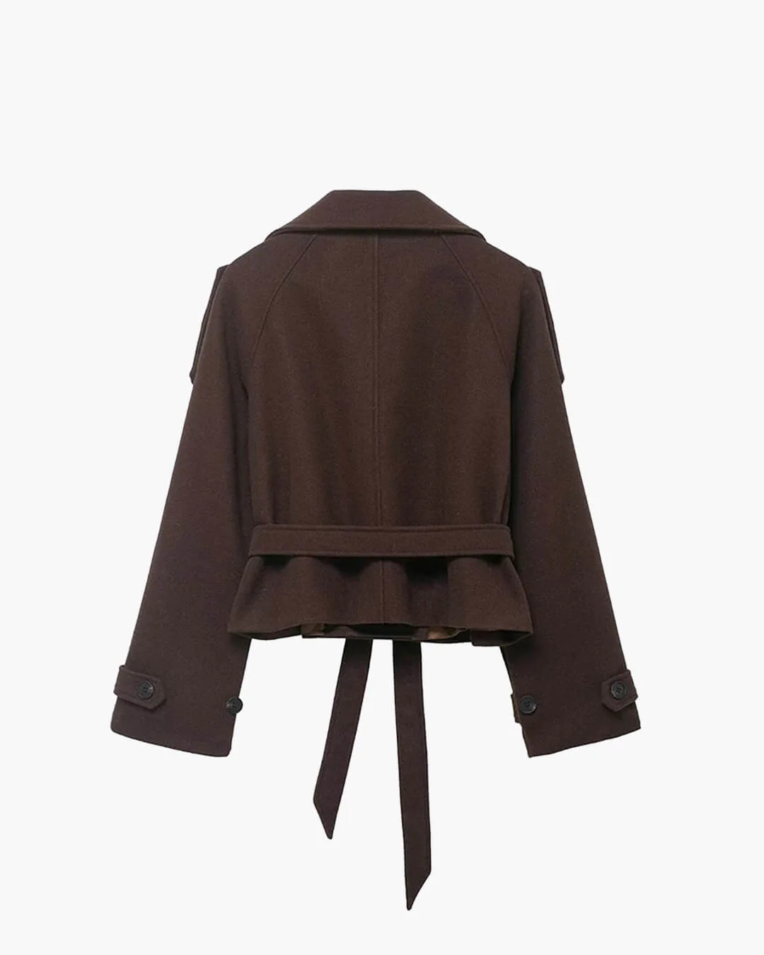 Debbie Stand Collar Short Trench Coat - Image 12
