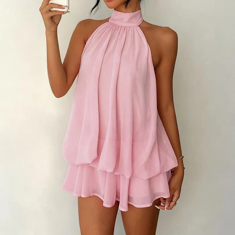Eden Halter Backless Mini Dress - Image 7