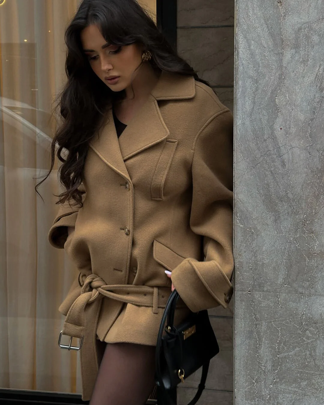 Elaine Belted Short Coat - Image 7