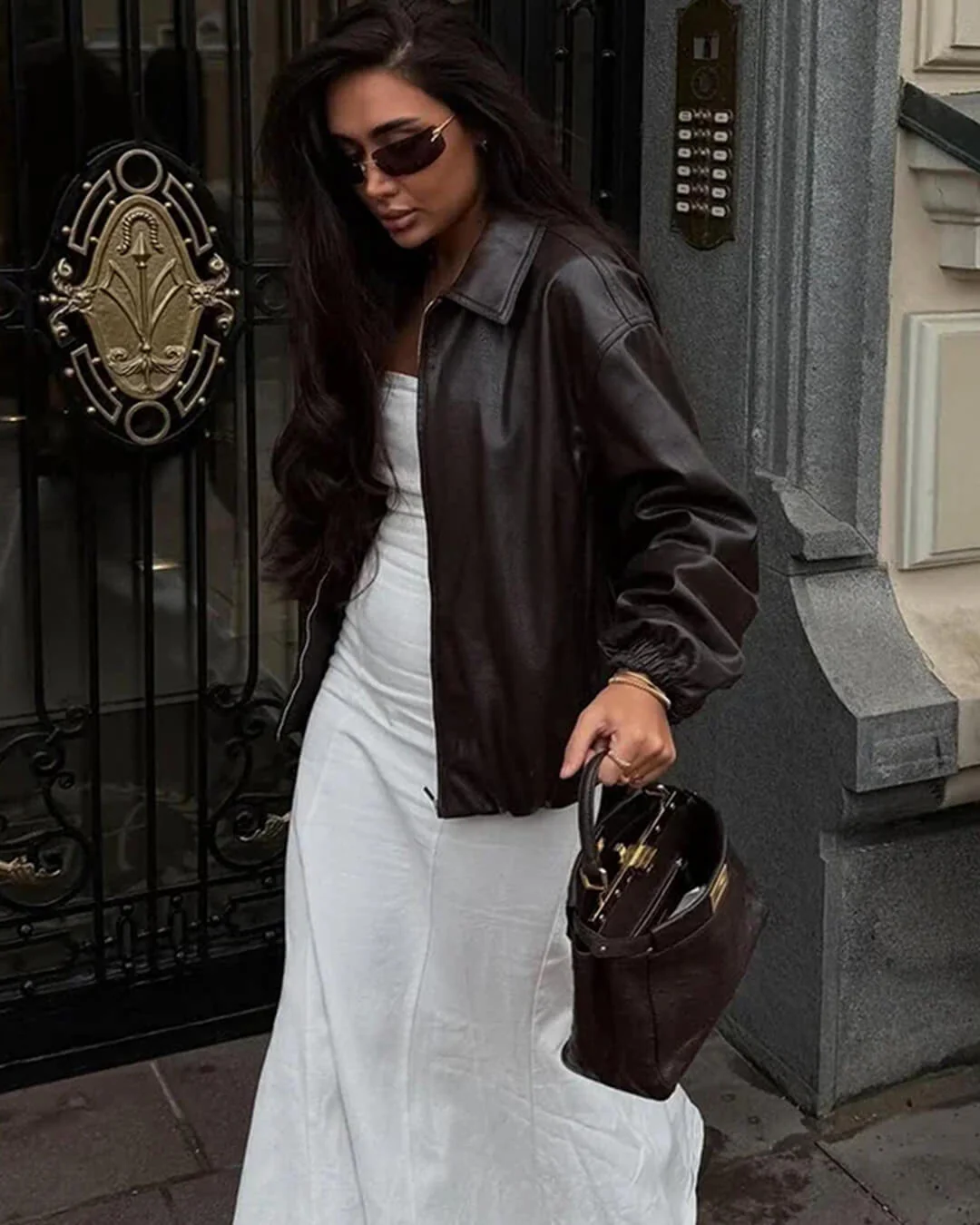 Eleanor Faux Leather Jacket - Image 3