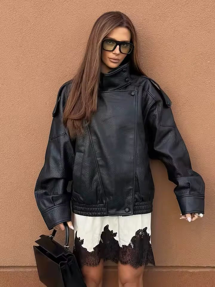 Elena Asymmetric Button Pocket Jacket - Image 3