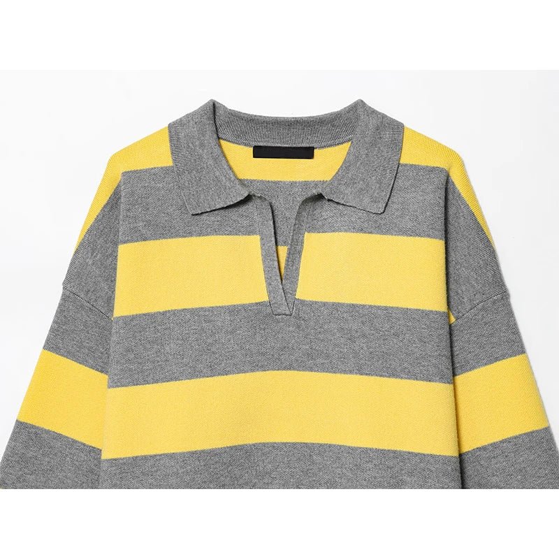 Elena Striped Polo Neck Sweater - Image 4