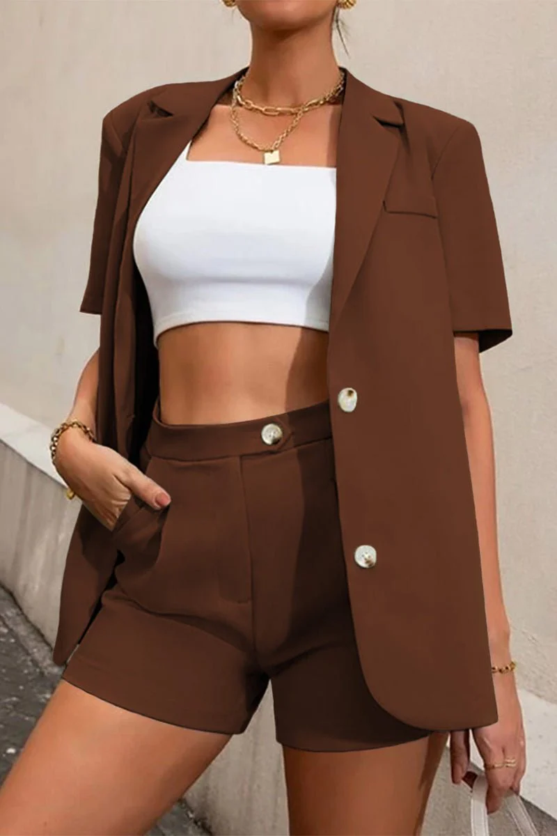 Elena Two-Piece Collared Short Sleeve Set - Image 13