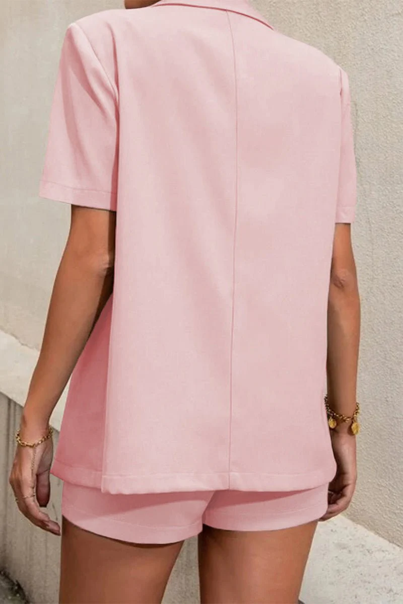 Elena Two-Piece Collared Short Sleeve Set - Image 5