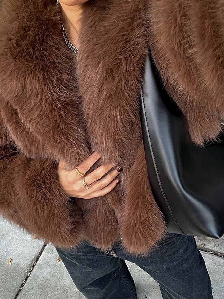 Elsa Short Faux Fur Coat - Image 3