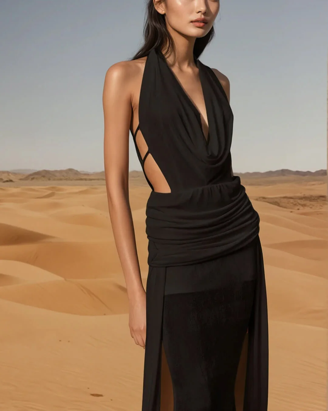Elyse Halterneck Backless Maxi Dress - Image 10